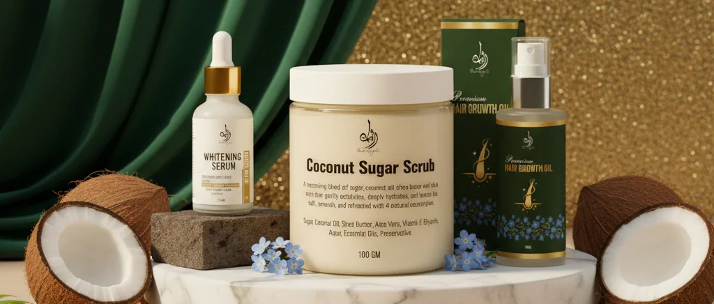 Banner Scrub, Serum, Hair Oil