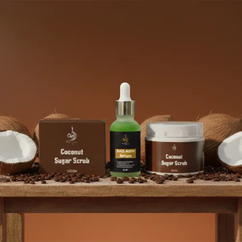 Coconut Coffee sugar scrub with Tea Tree Serum