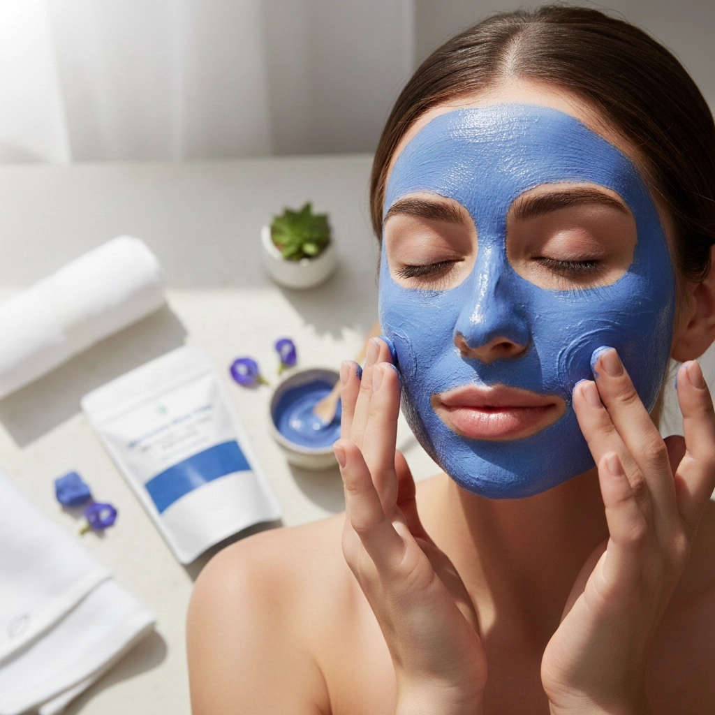 Blue Clay Mask face