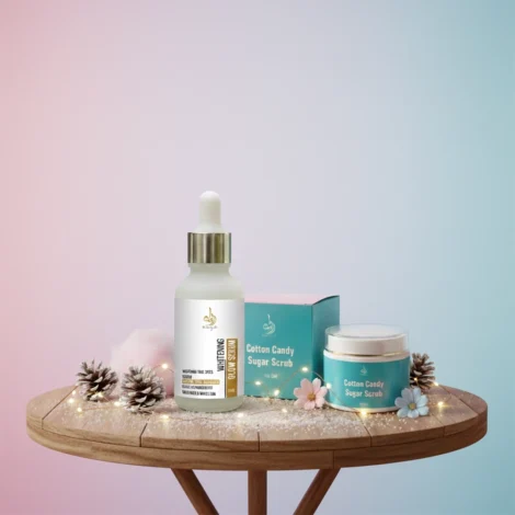 Rawaayat Whitening Glow Serum & Cotton Candy Sugar Scrub